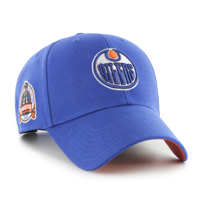 Edmonton Oilers NHL 47 Brand Men's Royal Blue 1990 Stanley Cup Championship MVP Sure Shot Snapback