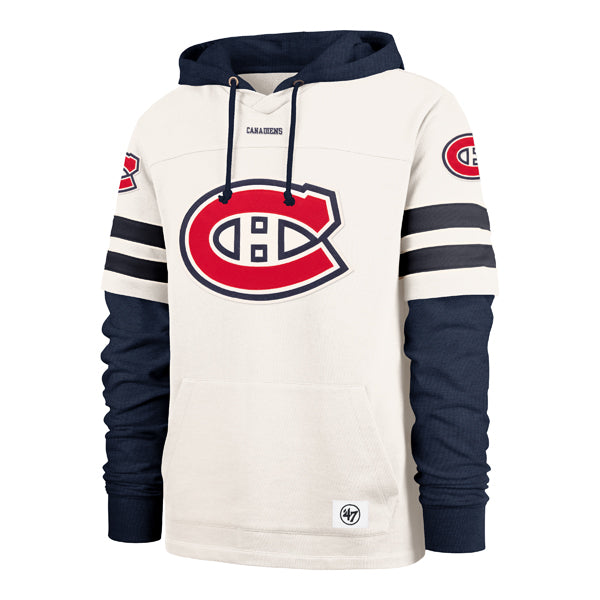 Montreal Canadiens NHL 47 Brand Men's Navy Split Zone Cornerback Duo Lacer Hoodie