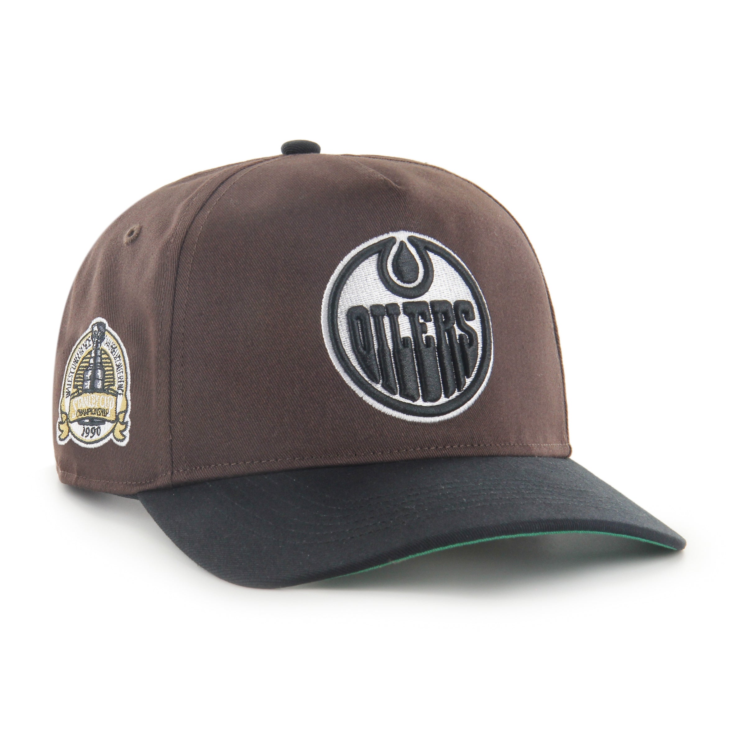 Casquette snapback Sure Shote Hitch en chocolat noir pour homme de la marque NHL 47 des Oilers d'Edmonton