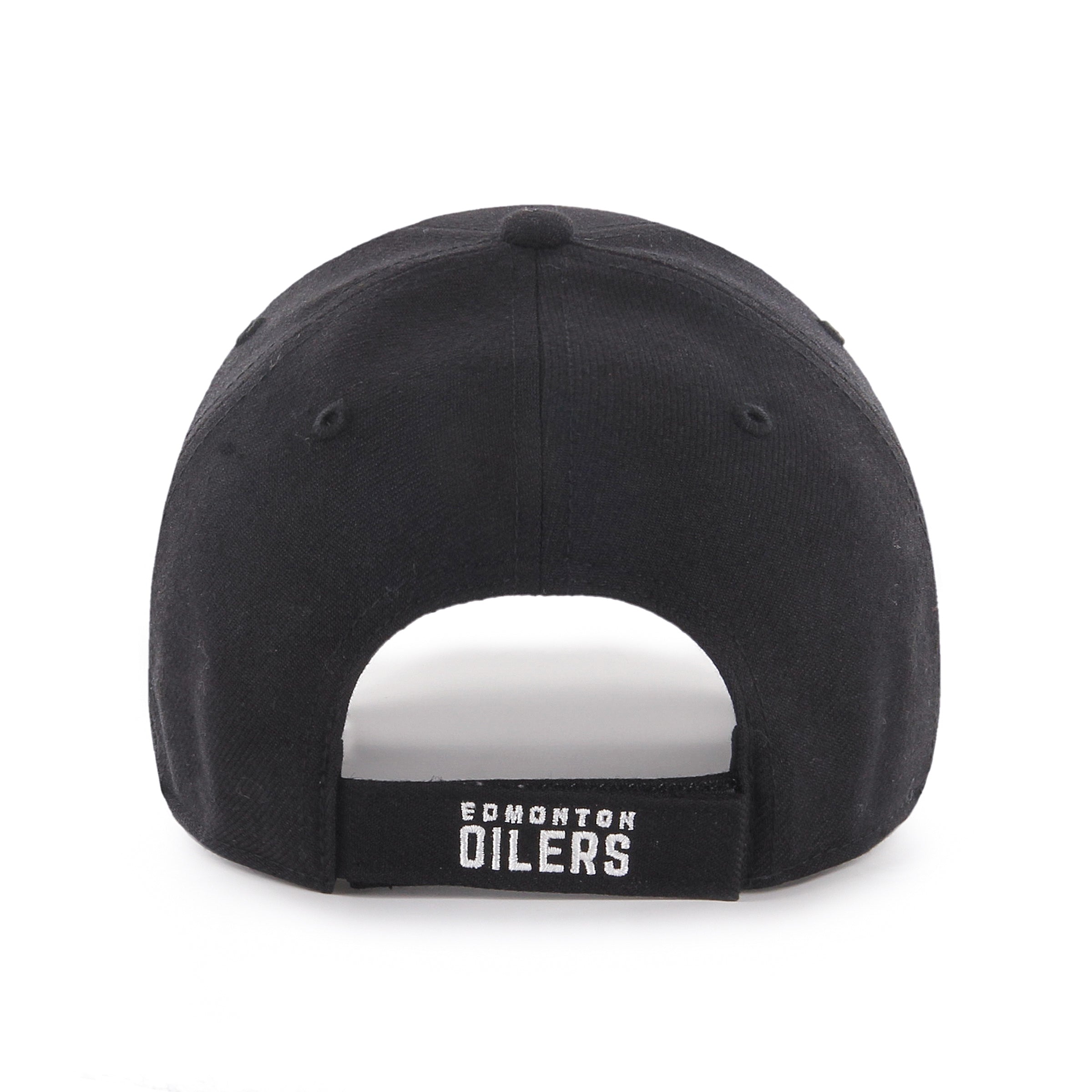 Casquette ajustable MVP des Oilers d'Edmonton NHL 47 Brand pour hommes, noir et blanc