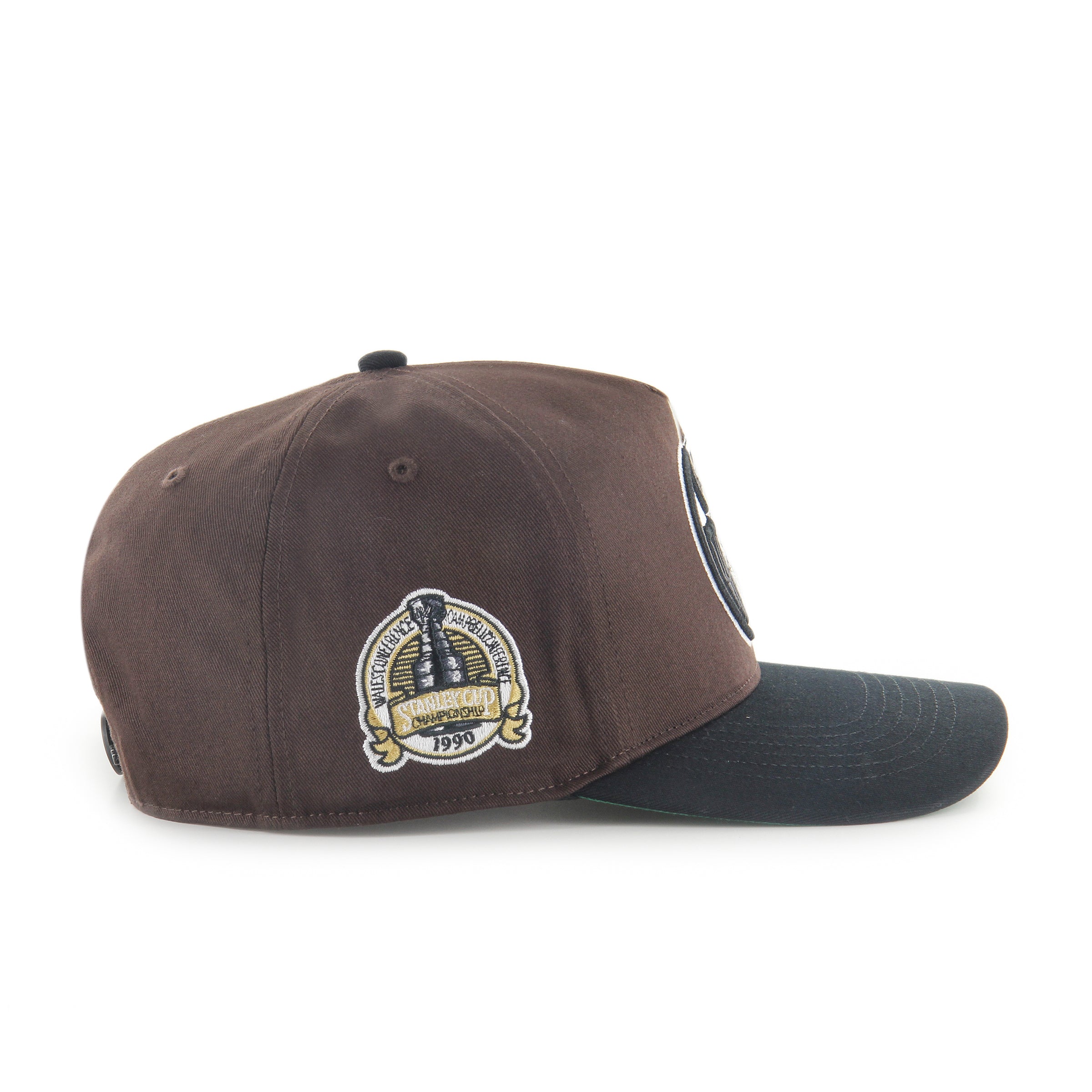 Casquette snapback Sure Shote Hitch en chocolat noir pour homme de la marque NHL 47 des Oilers d'Edmonton