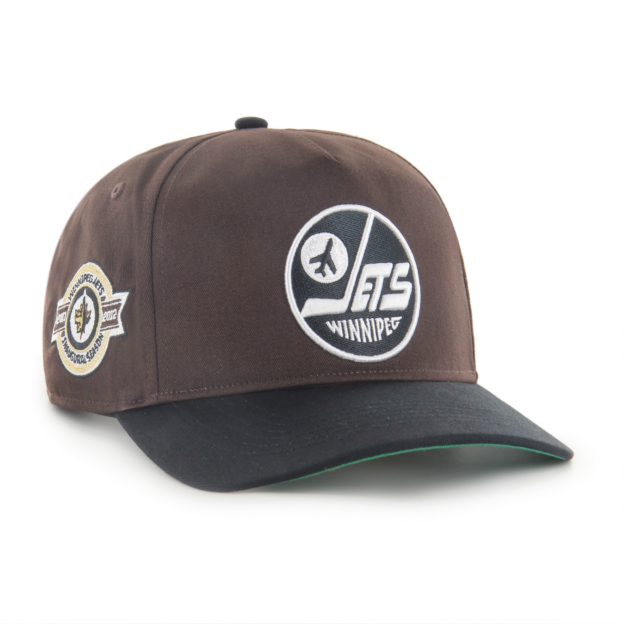 Casquette snapback Sure Shote Hitch en chocolat noir pour homme de la marque NHL 47 des Jets de Winnipeg