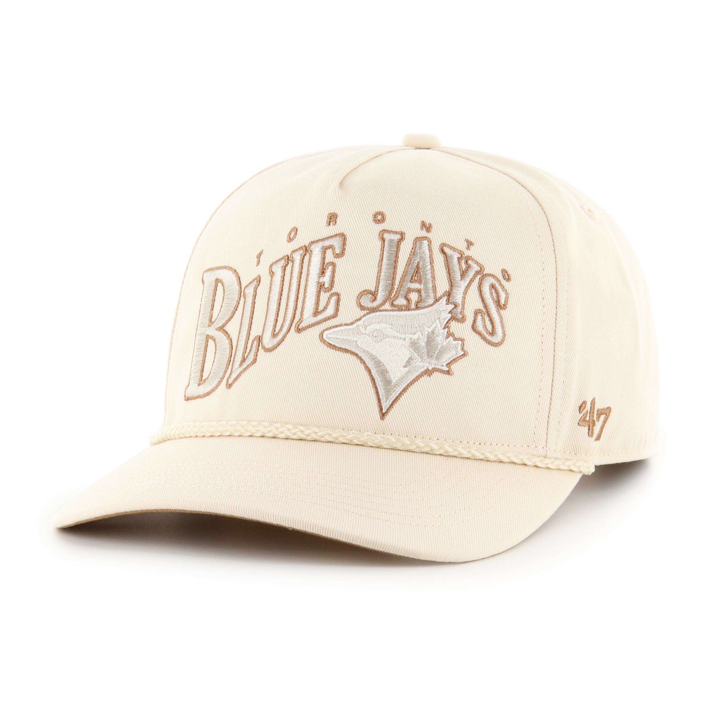 Casquette ajustable à corde ondulée naturelle pour homme de la marque MLB 47 des Blue Jays de Toronto