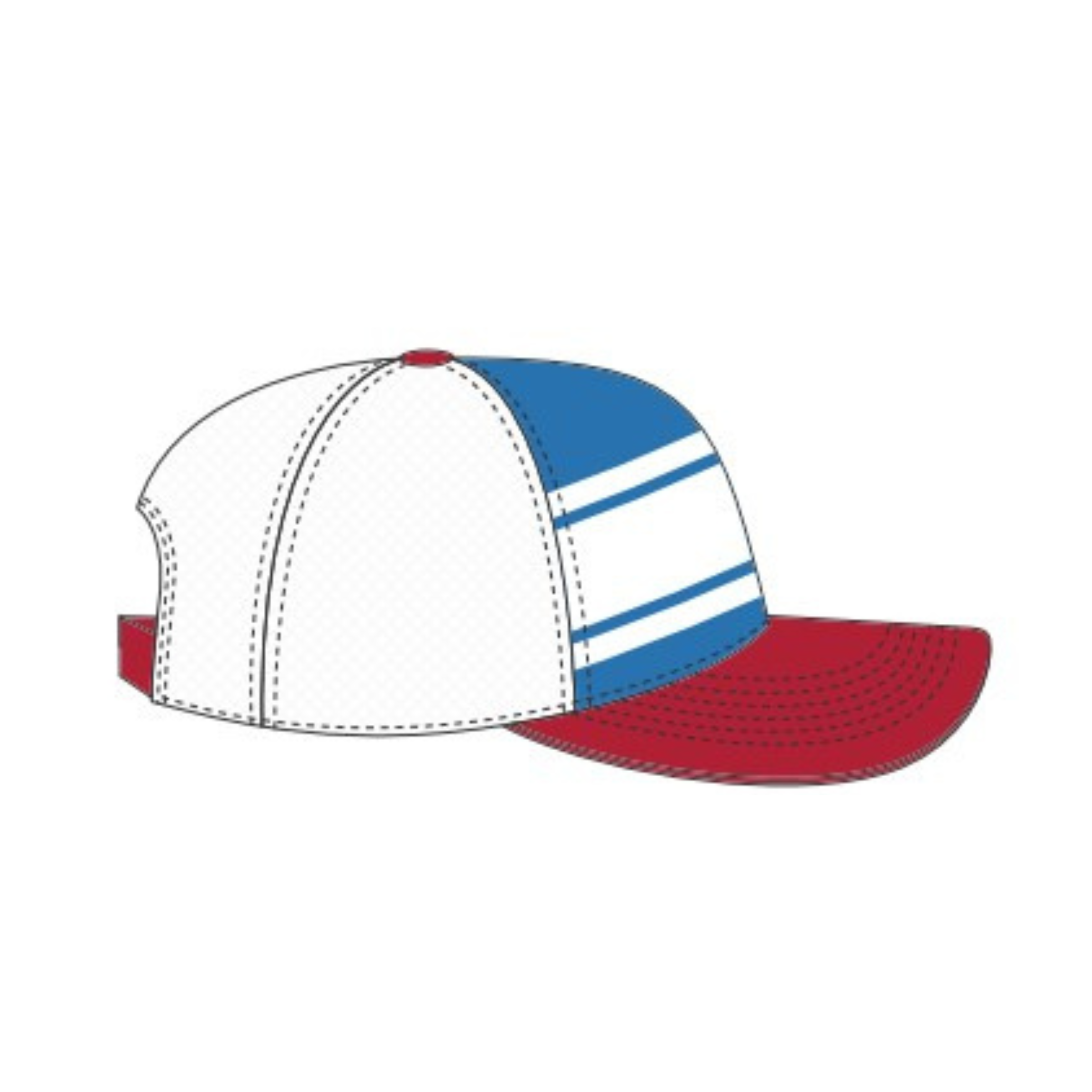 Quebec Nordiques NHL 47 Brand Men's Light Blue/Red Super Stripe Hitch Adjustable Hat