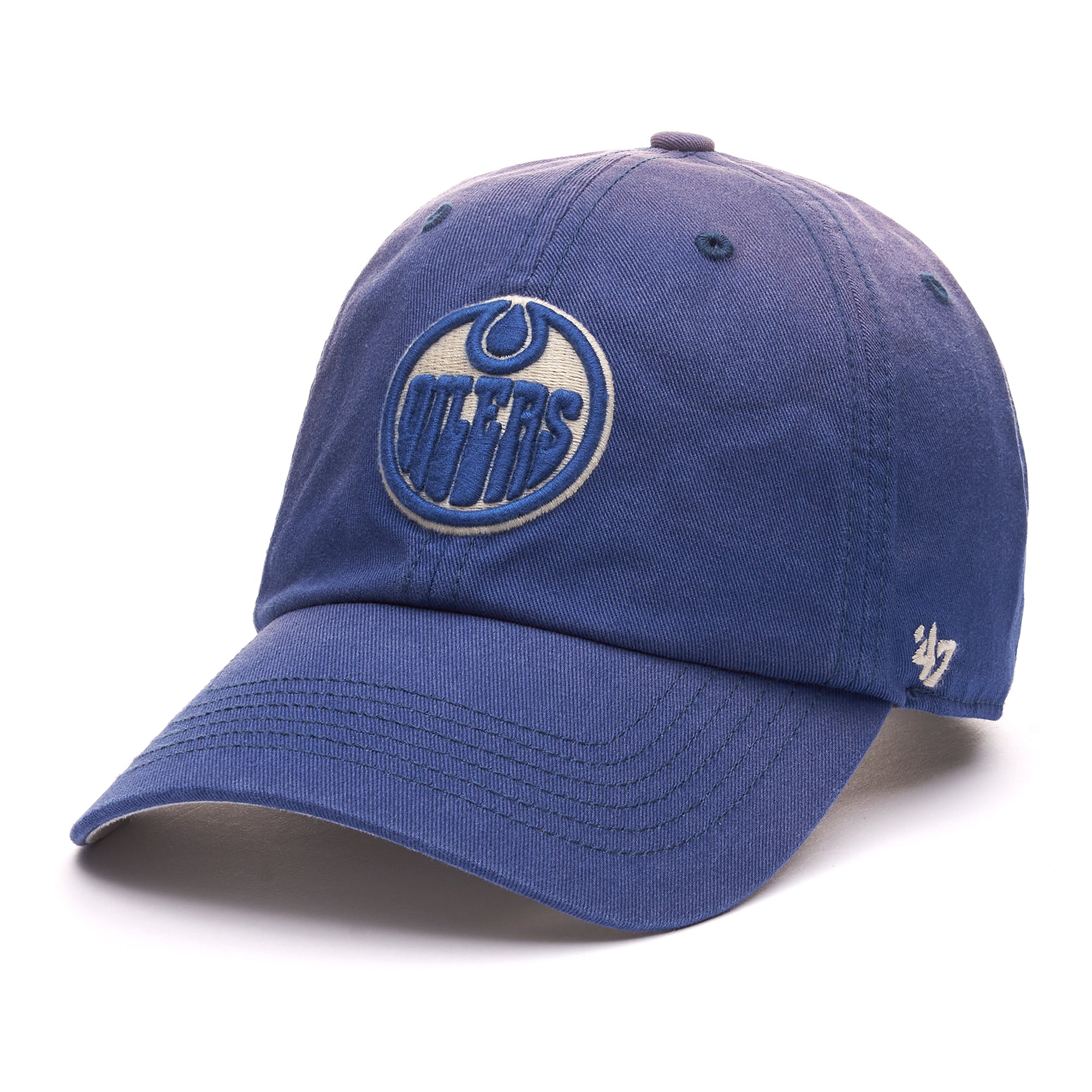 Edmonton Oilers NHL 47 Brand Men's Royal Dusted Clean Up Adjustable Hat