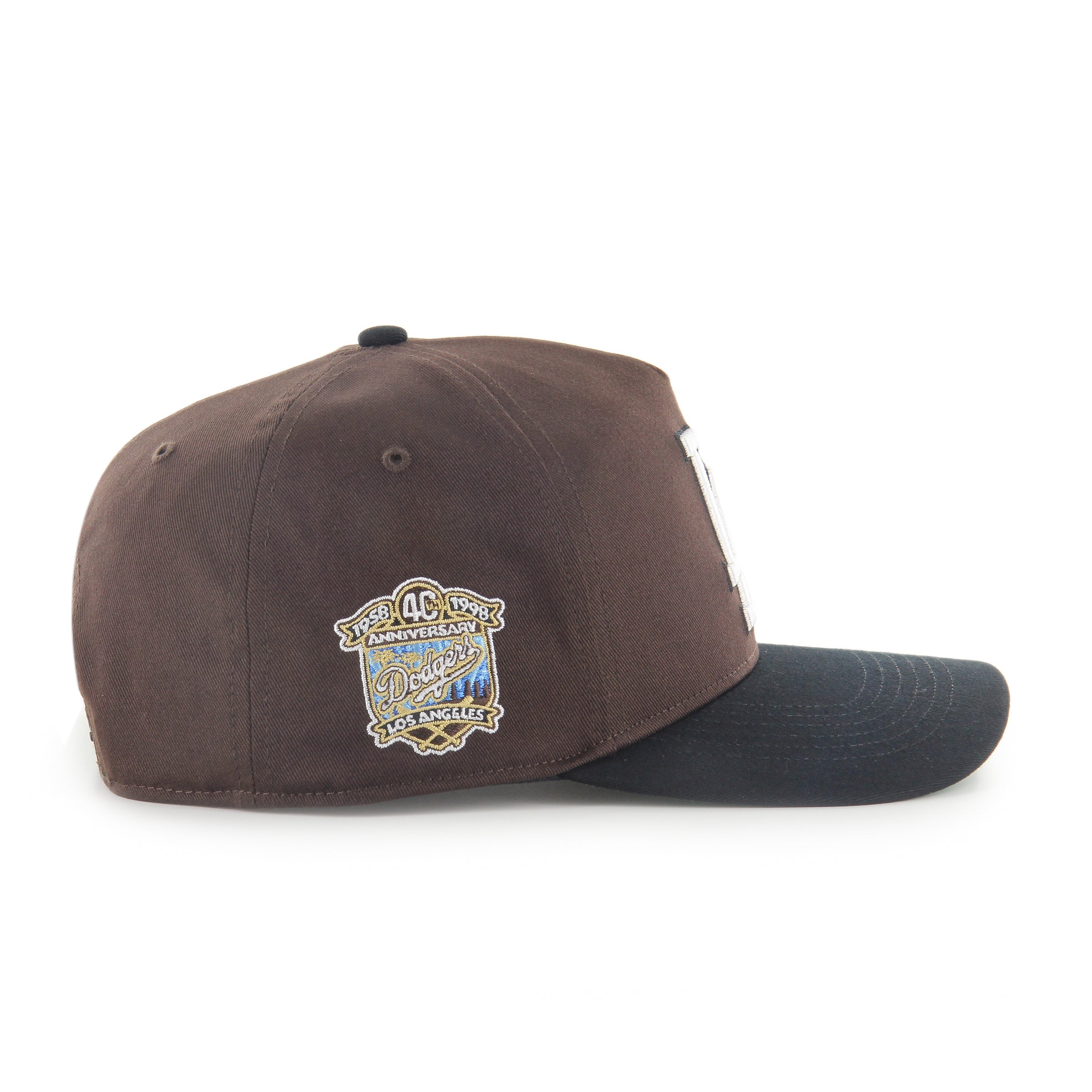 Casquette snapback Sure Shot Hitch en chocolat noir pour homme des Dodgers de Los Angeles MLB 47 Brand