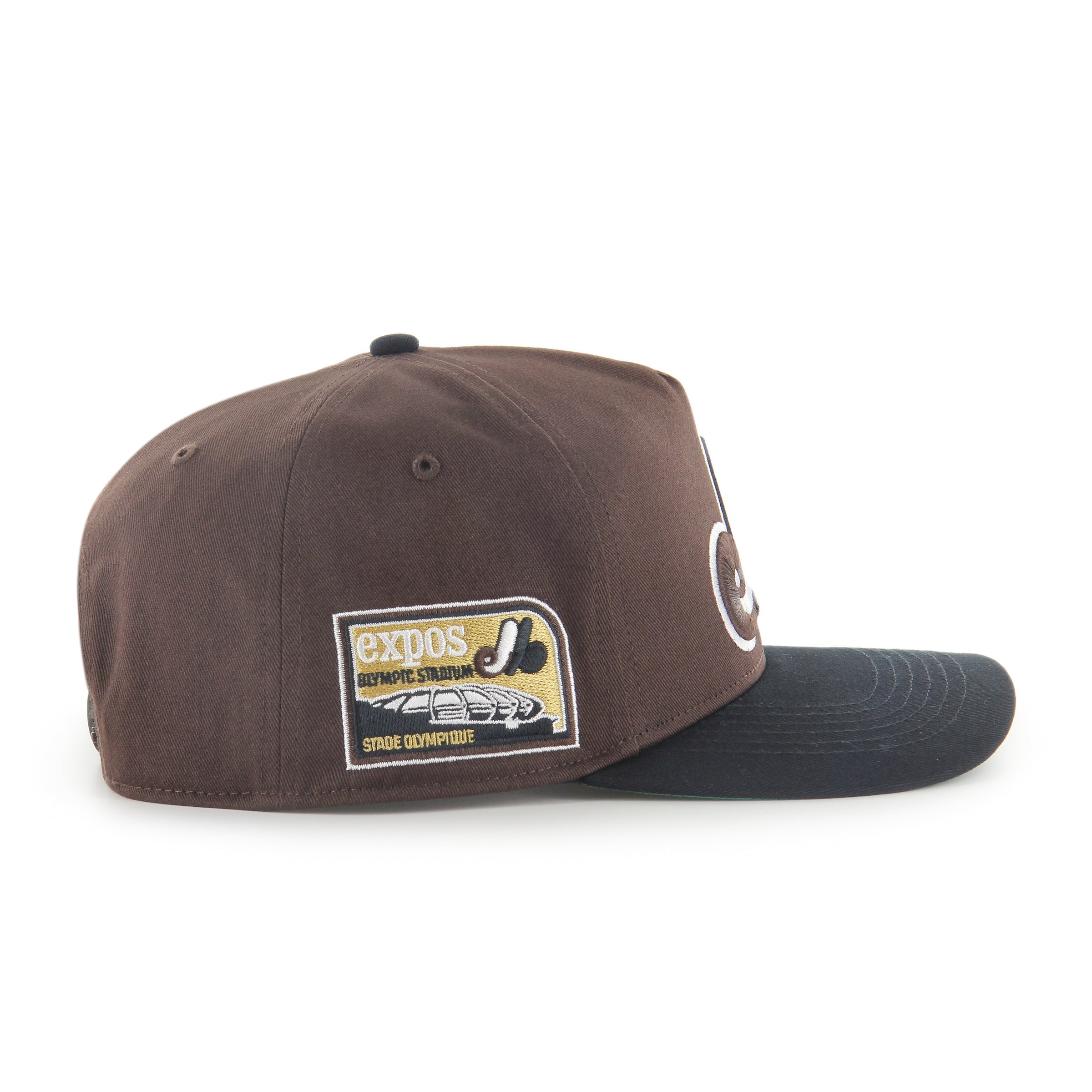 Casquette snapback Sure Shot Hitch chocolat noir pour homme des Expos de Montréal de la MLB 47 Brand