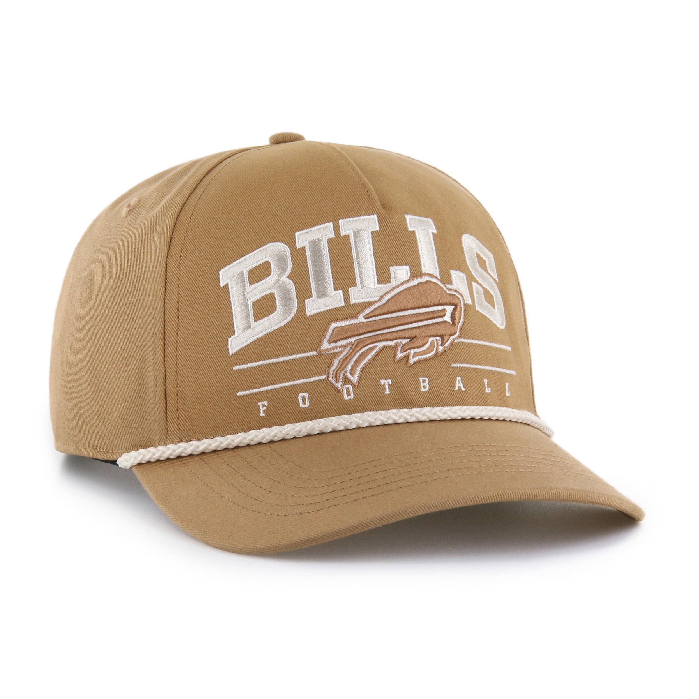 Casquette snapback à option corde Roscoe pour homme Buffalo Bills NFL 47 Brand Kaki