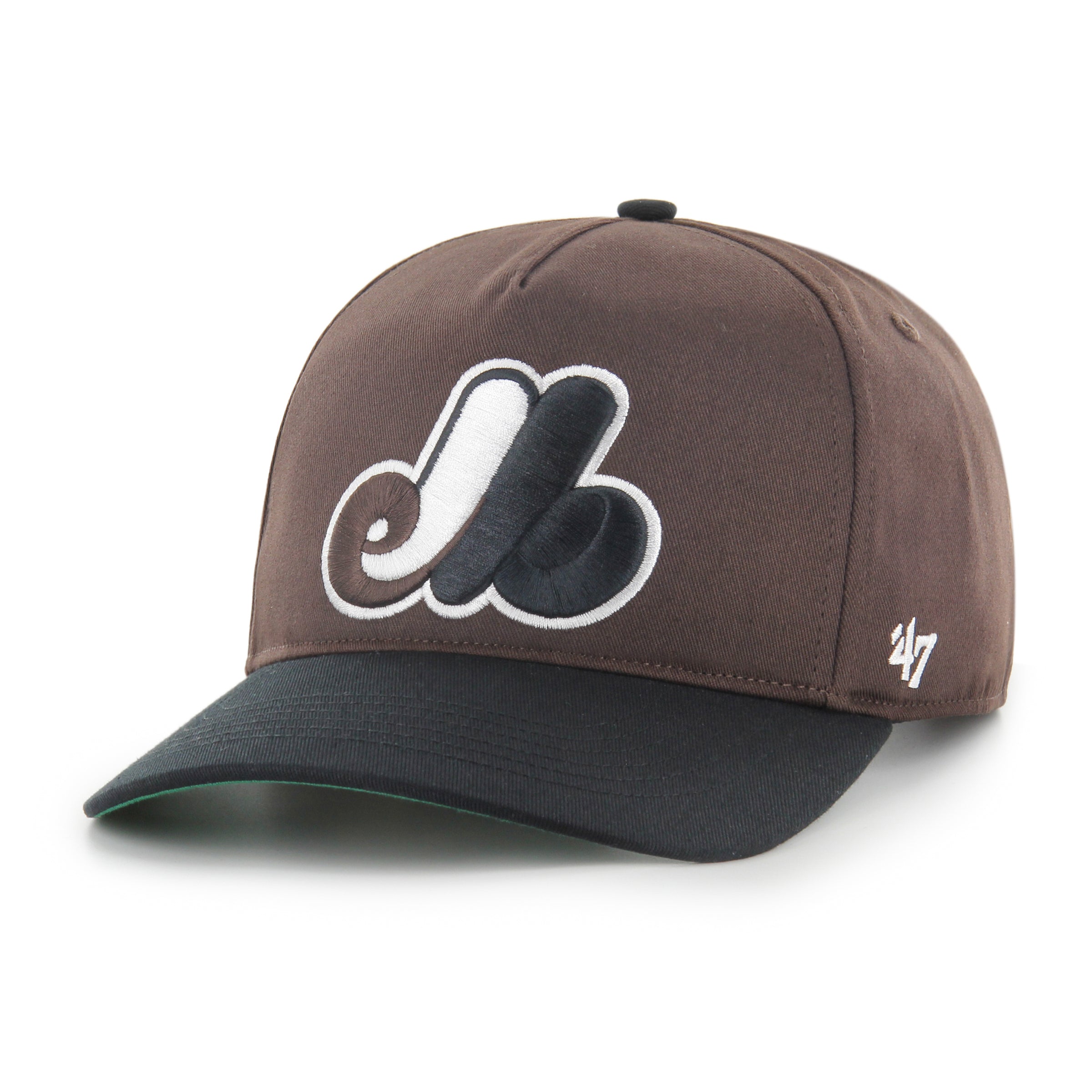 Casquette snapback Sure Shot Hitch chocolat noir pour homme des Expos de Montréal de la MLB 47 Brand