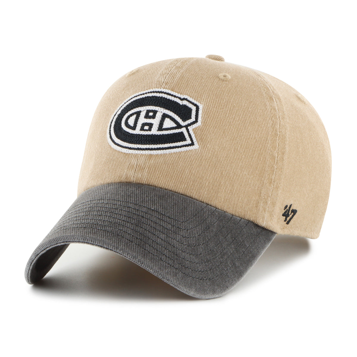 Montreal Canadiens NHL 47 Brand Men's Khaki Apollo Chain Logo Clean Up Adjustable Hat