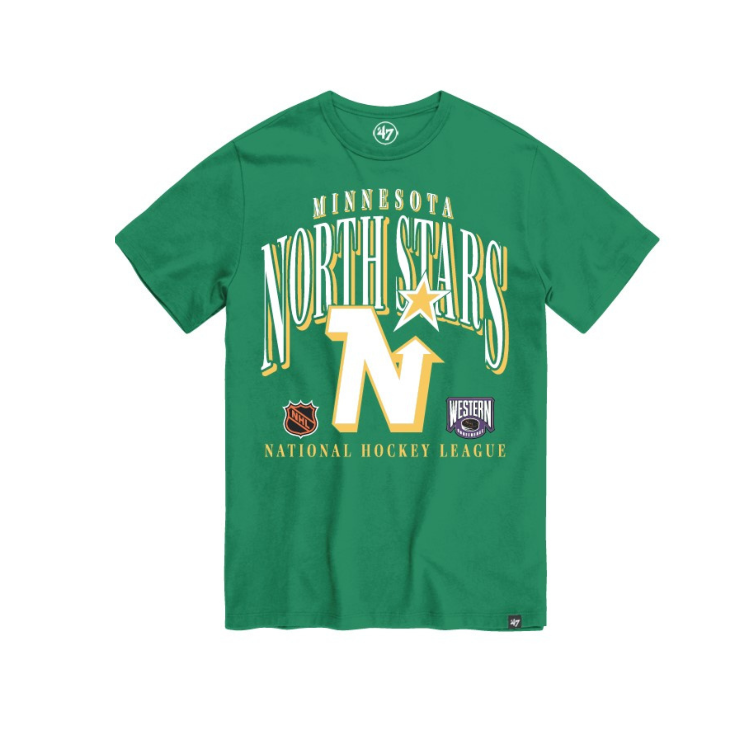 Minnesota North Stars NHL 47 Brand Men's Green Vintage Crease T-Shirt