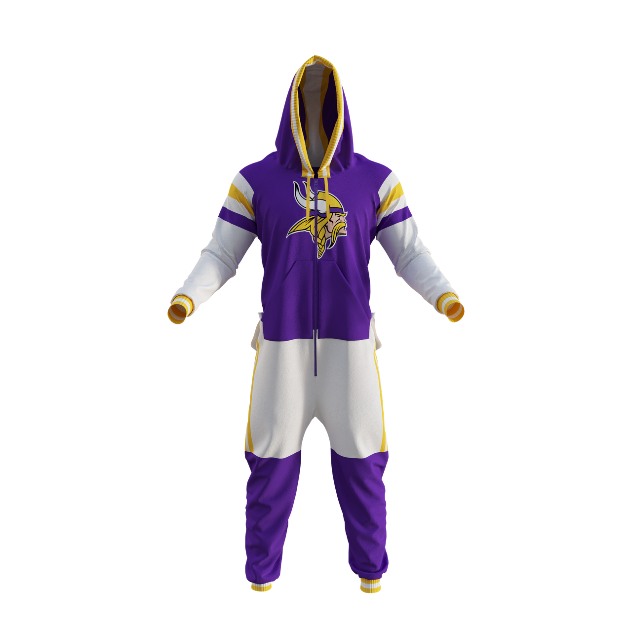 Minnesota Vikings NFL Hockey Sockey Men's Purple Team Uniform Onesie