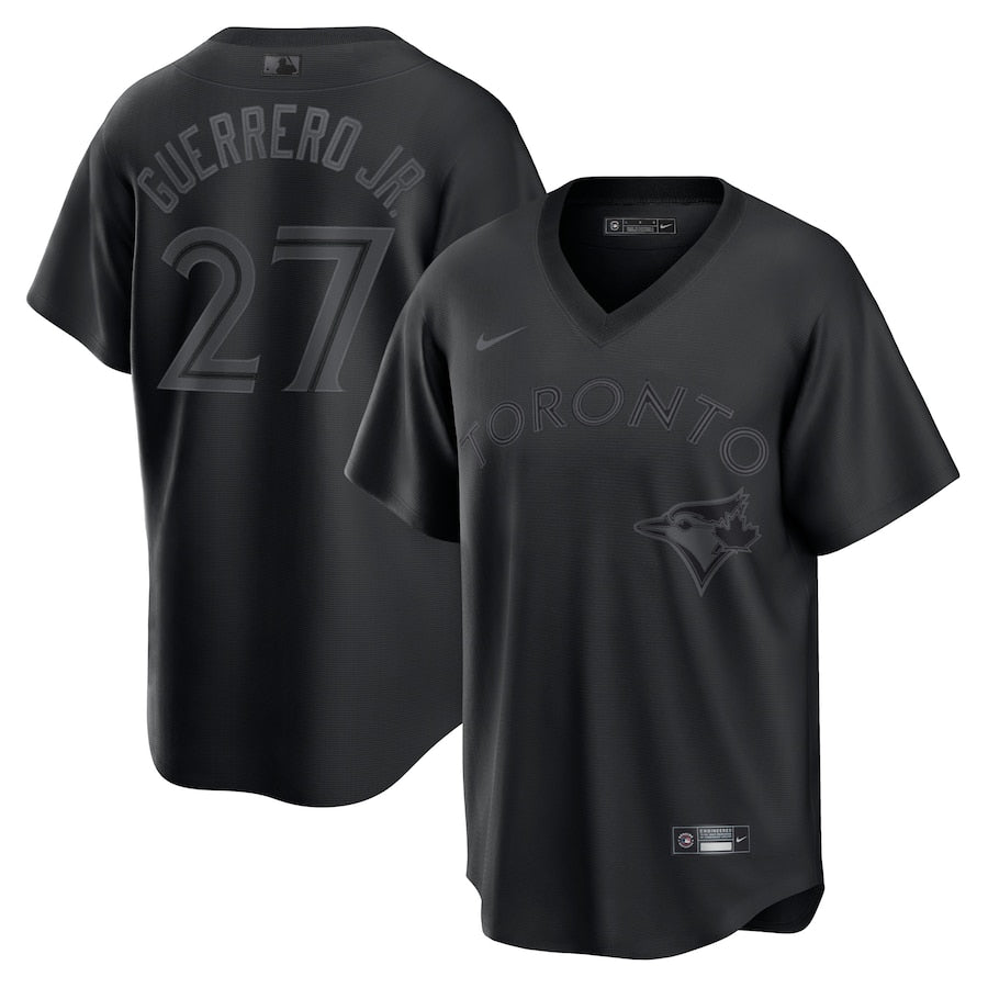 Vladimir Guerrero Jr. Toronto Blue Jays MLB Nike Men's Pitch Black Fashion Replica Jersey