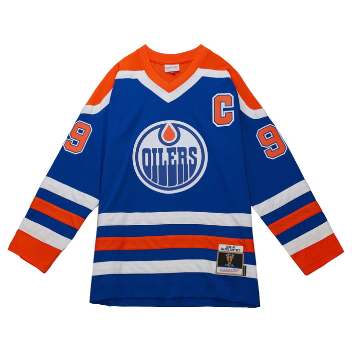 Wayne Gretzky Edmonton Oilers NHL Mitchell & Ness Men's Royal Blue 198 —
