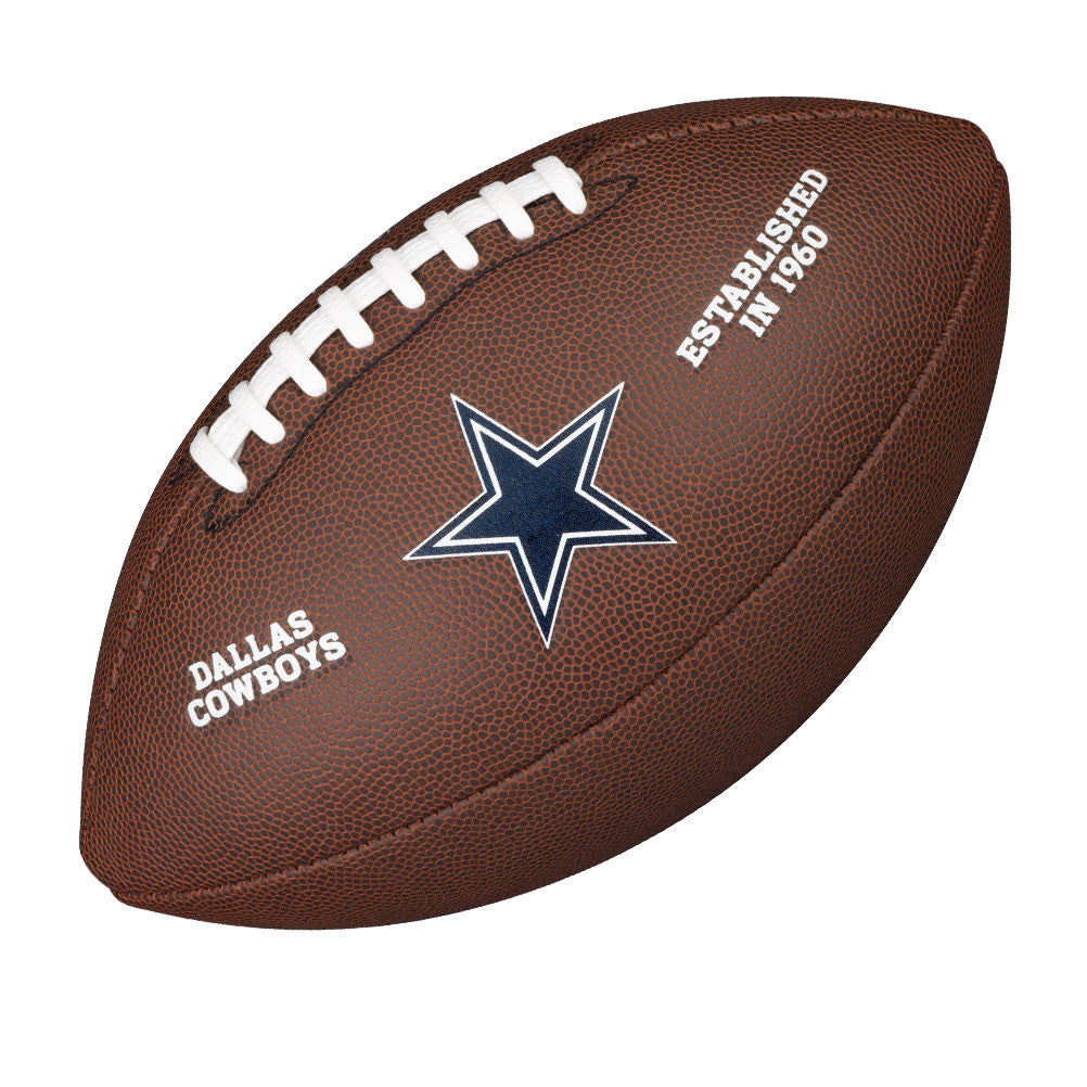 Dallas Cowboys NFL Wilson Ballon de football composite officiel de qualité supérieure pour loisirs