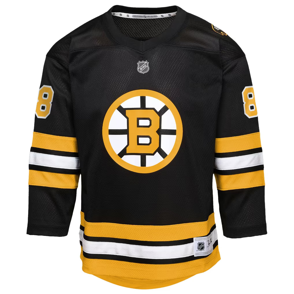 David Pastrnak Boston Bruins NHL Outerstuff Youth Black Premier Home Jersey