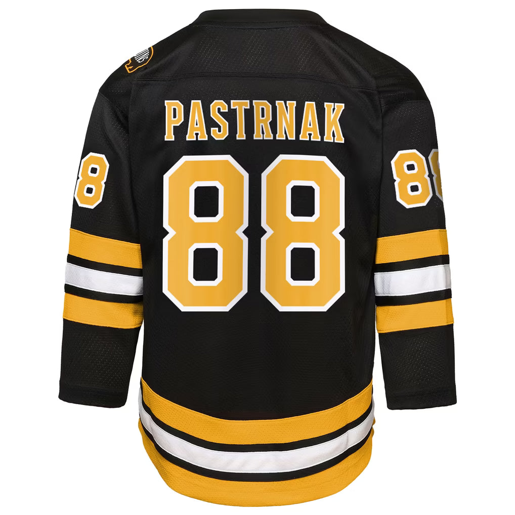David Pastrnak Boston Bruins NHL Outerstuff Youth Black Premier Home Jersey