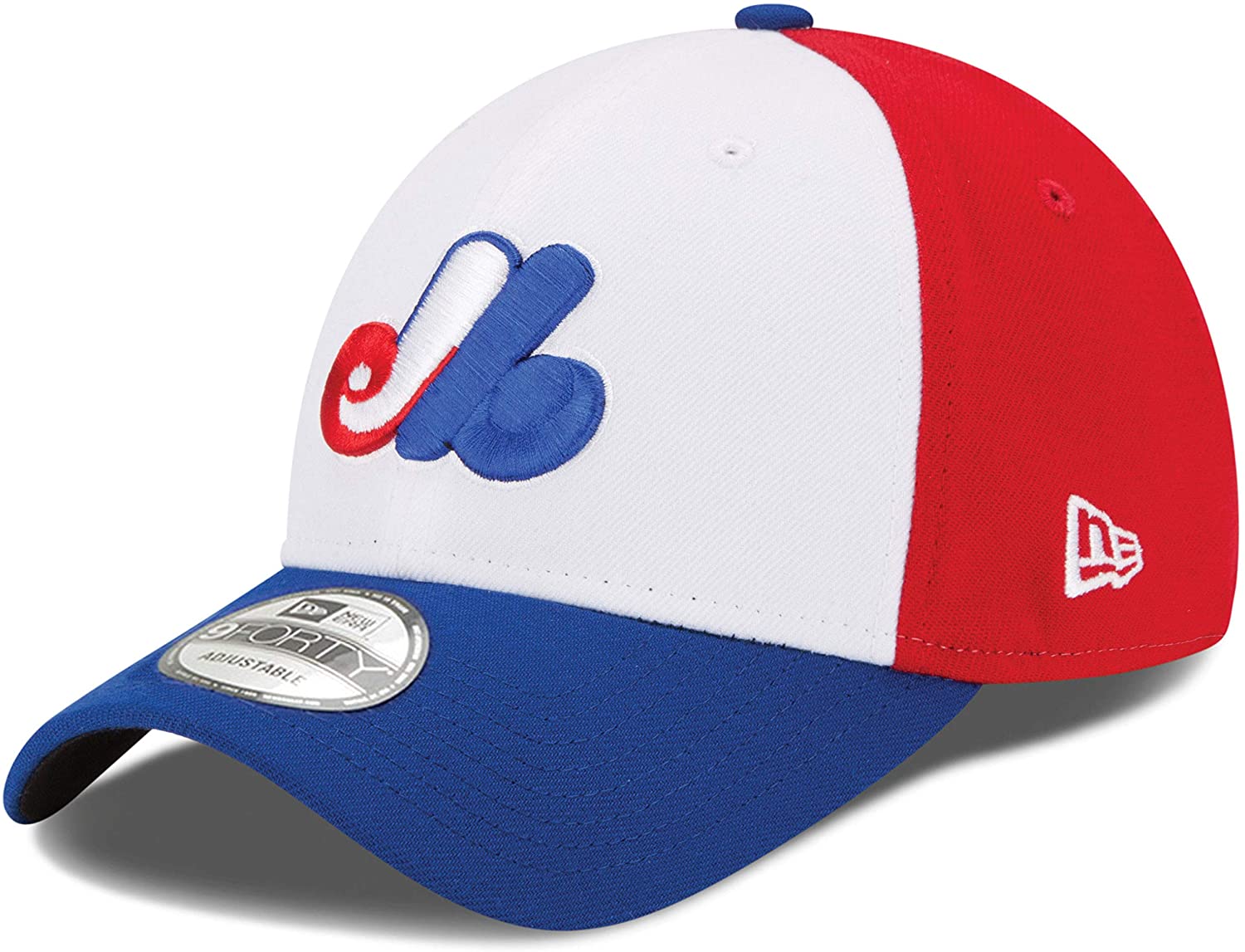 Montreal Expos MLB New Era Men's Tricolor 9Forty Pinch Hitter Adjustable Hat