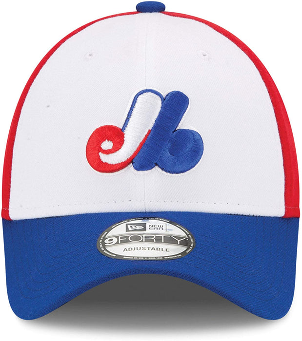 Montreal Expos MLB New Era Men's Tricolor 9Forty Pinch Hitter Adjustable Hat