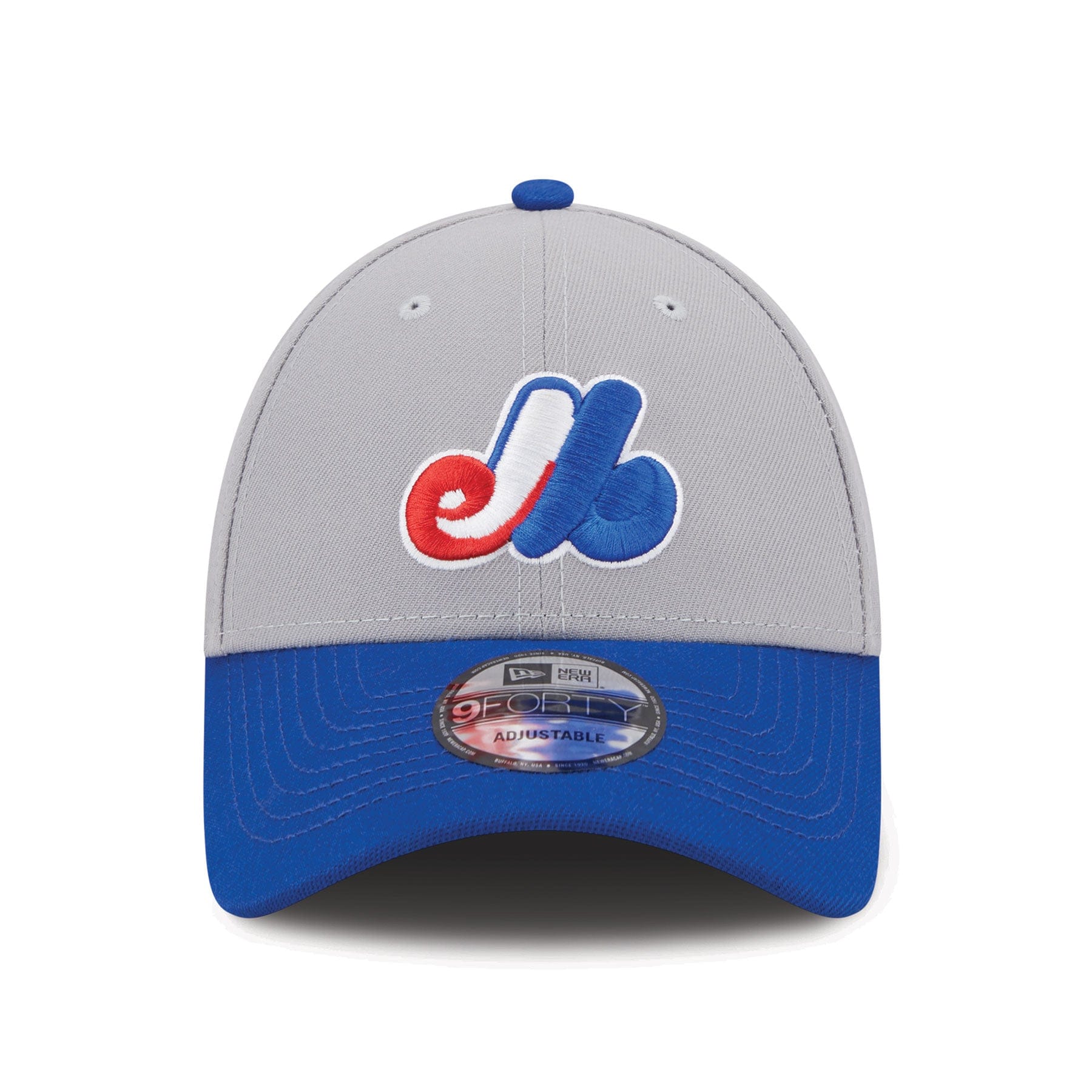 Montreal Expos MLB New Era Youth Grey/Royal Blue 9Forty Two Tone Adjustable Hat