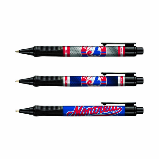 Montreal Expos MLB TSV 3 Pack Soft Grip Pen Set