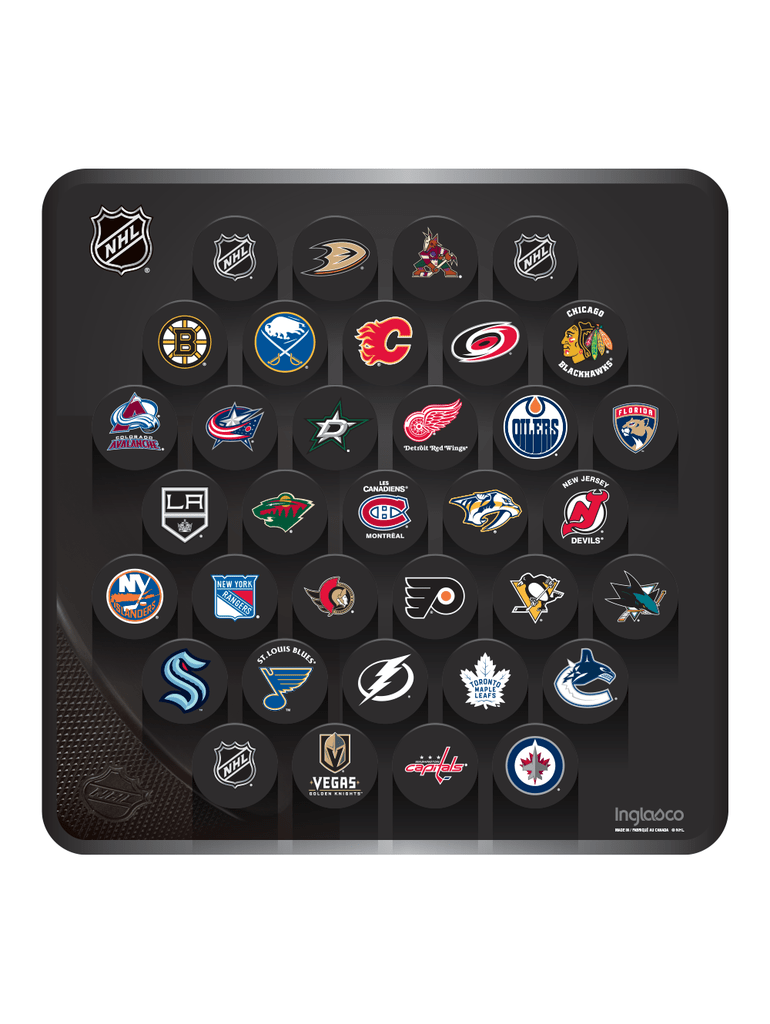 NHL Inglasco 32 Teams Basic Logo Hockey Puck Wall Plaque