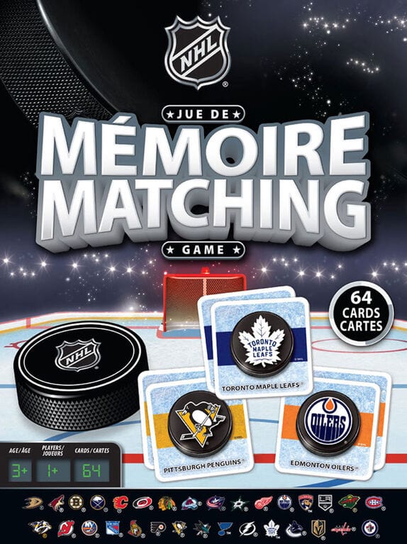 NHL Masterpieces Hockey Teams Matching Game