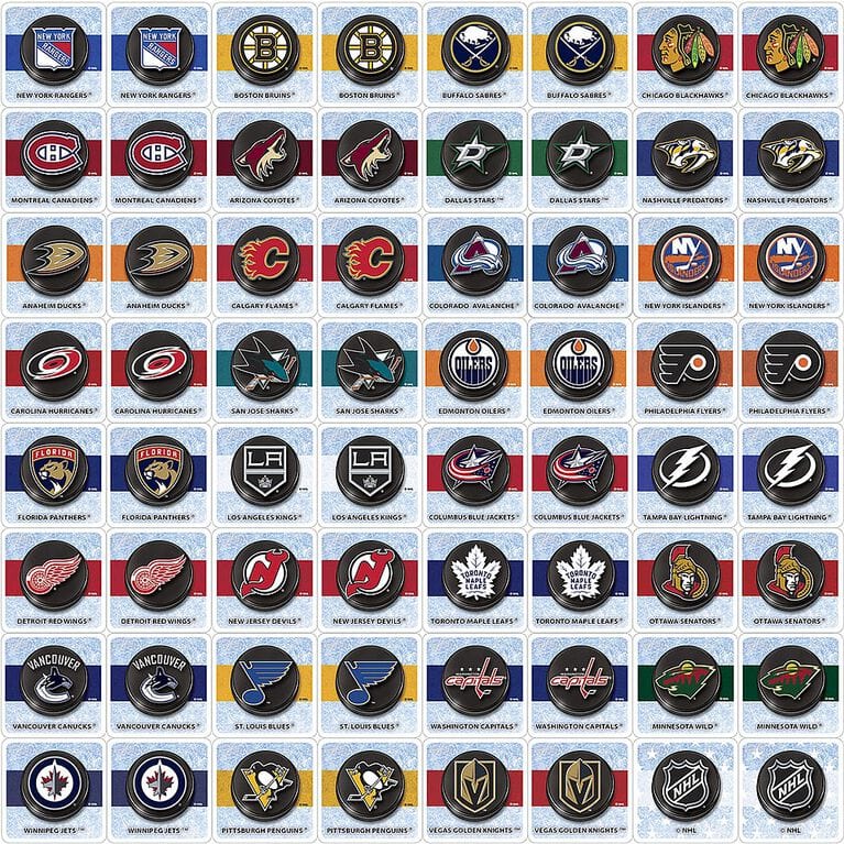 NHL Masterpieces Hockey Teams Matching Game