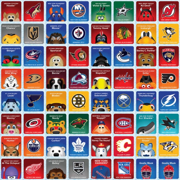 NHL Masterpieces Mascots Matching Game