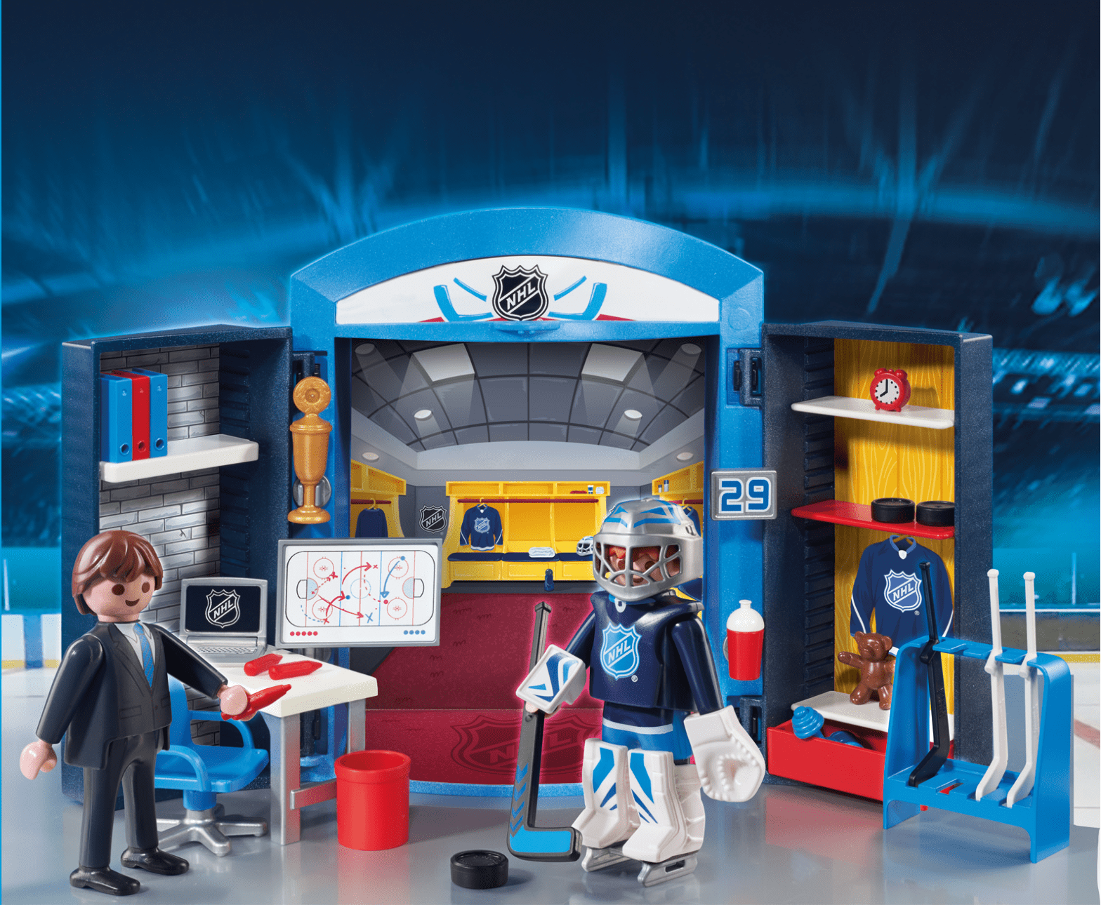 NHL Playmobil Locker Room Play Box