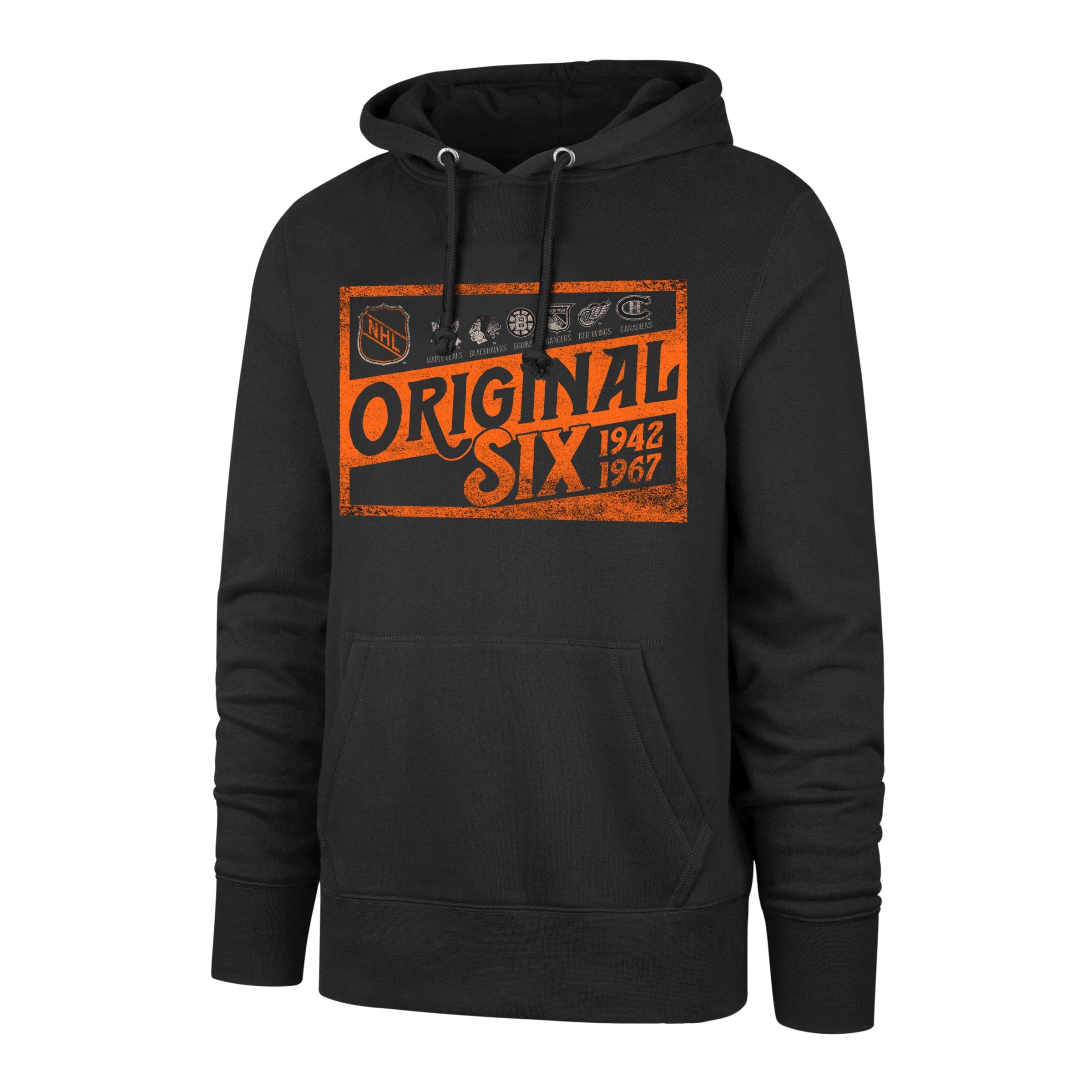 Original Six NHL 47 Brand Men's Black York Pullover Hoodie