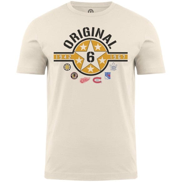 Original Six NHL Bulletin Men's Beige 5 Point T-Shirt
