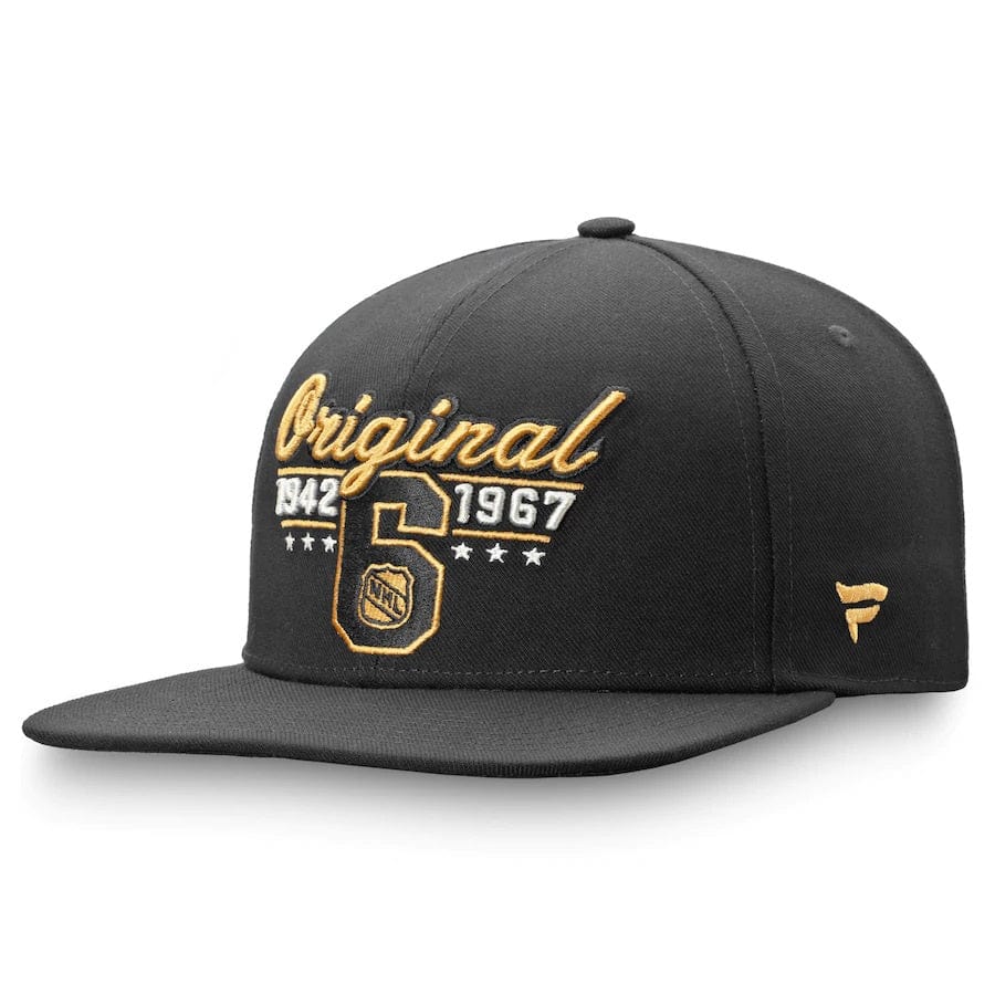 Original Six NHL Fanatics Branded Men's Black Refresh Vintage Snapback