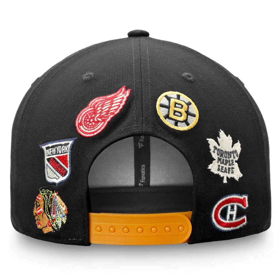 Original Six NHL Fanatics Branded Men's Black Refresh Vintage Snapback