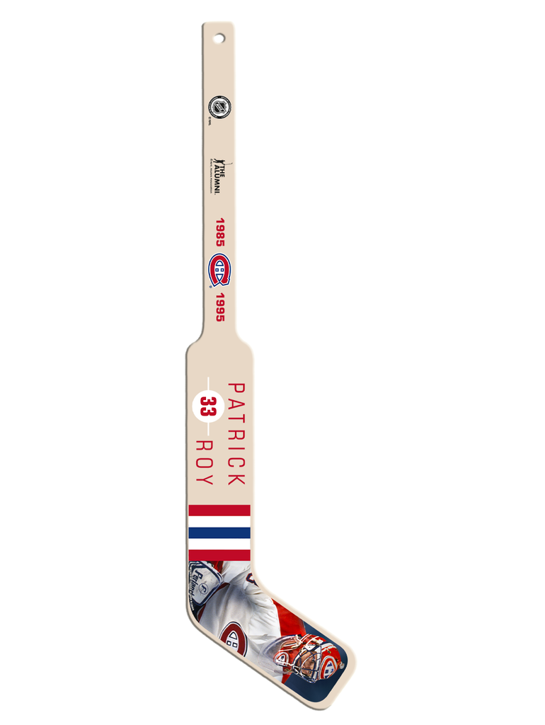 Patrick Roy Montreal Canadiens NHL Inglasco Alumni Mini Wooden Stick