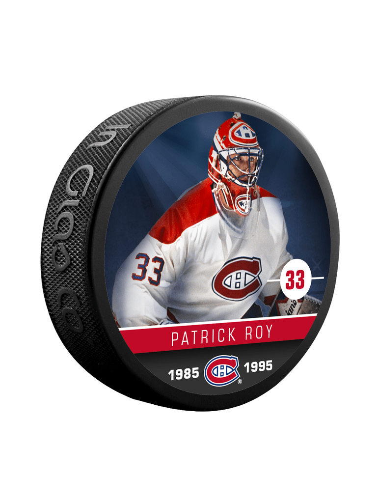 Patrick Roy Montreal Canadiens NHL Inglasco Alumni Souvenir Hockey Puck