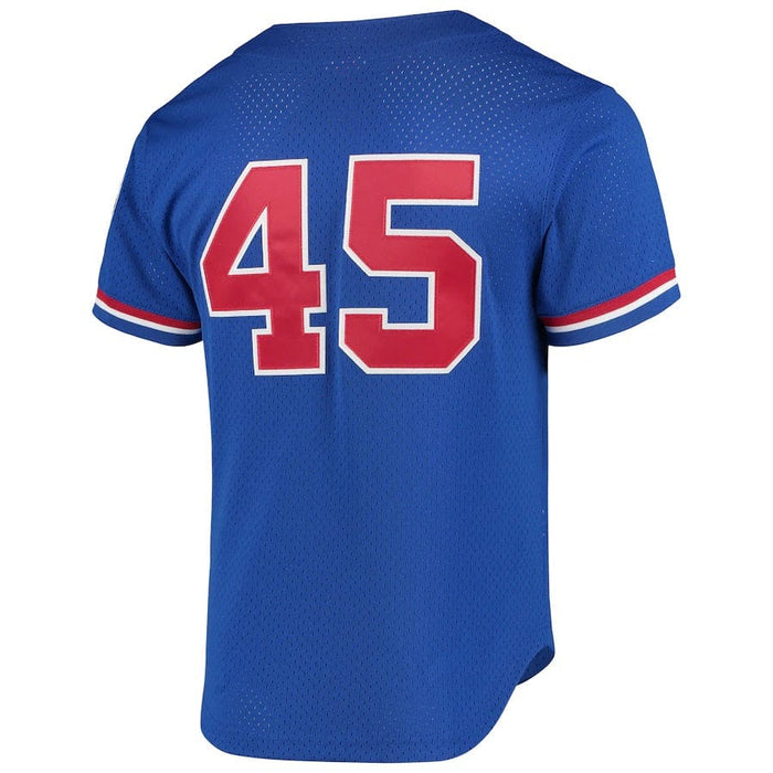 Men's Montreal Expos Customized Blue Mitchell & Ness Jersey on