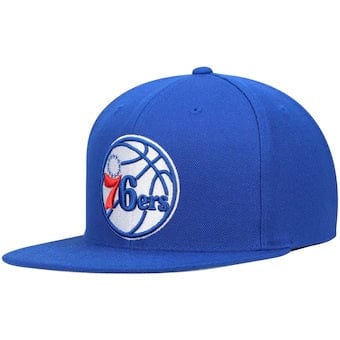 Philadelphia 76ers NBA Mitchell & Ness Men's Blue Team Ground Snapback