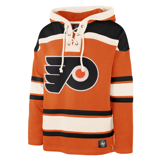 Philadelphia Flyers NHL 47 Brand Men's Orange Heavyweight Lacer Hoodie