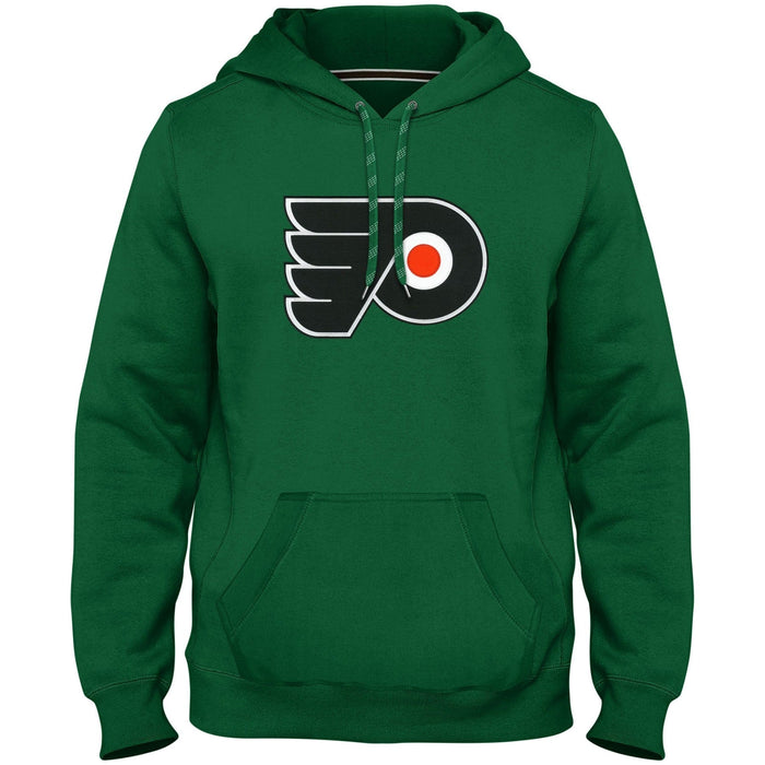 Philadelphia Flyers NHL Bulletin Men's Green Express Twill Logo Hoodie