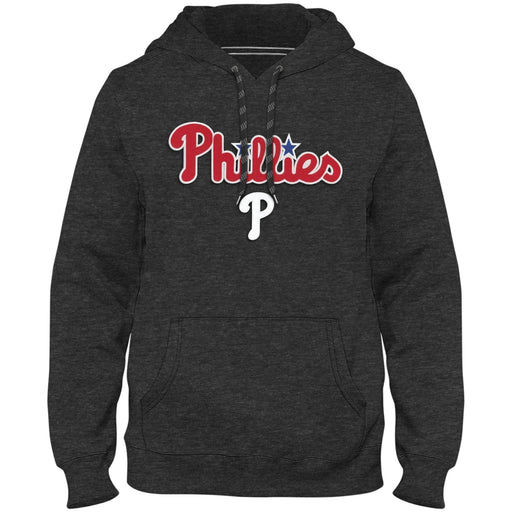 Philadelphia Phillies MLB Bulletin Men's Charcoal Express Twill Logo Hoodie