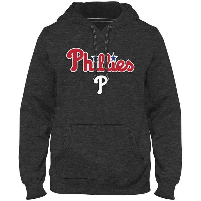 Philadelphia Phillies MLB Bulletin Men's Charcoal Express Twill Logo Hoodie
