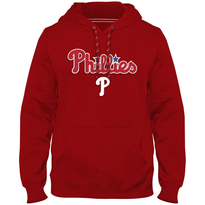 Philadelphia Phillies MLB Bulletin Men's Red Express Twill Logo Hoodie