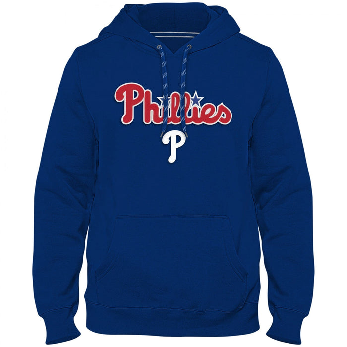Philadelphia Phillies MLB Bulletin Men's Royal Blue Express Twill Logo Hoodie