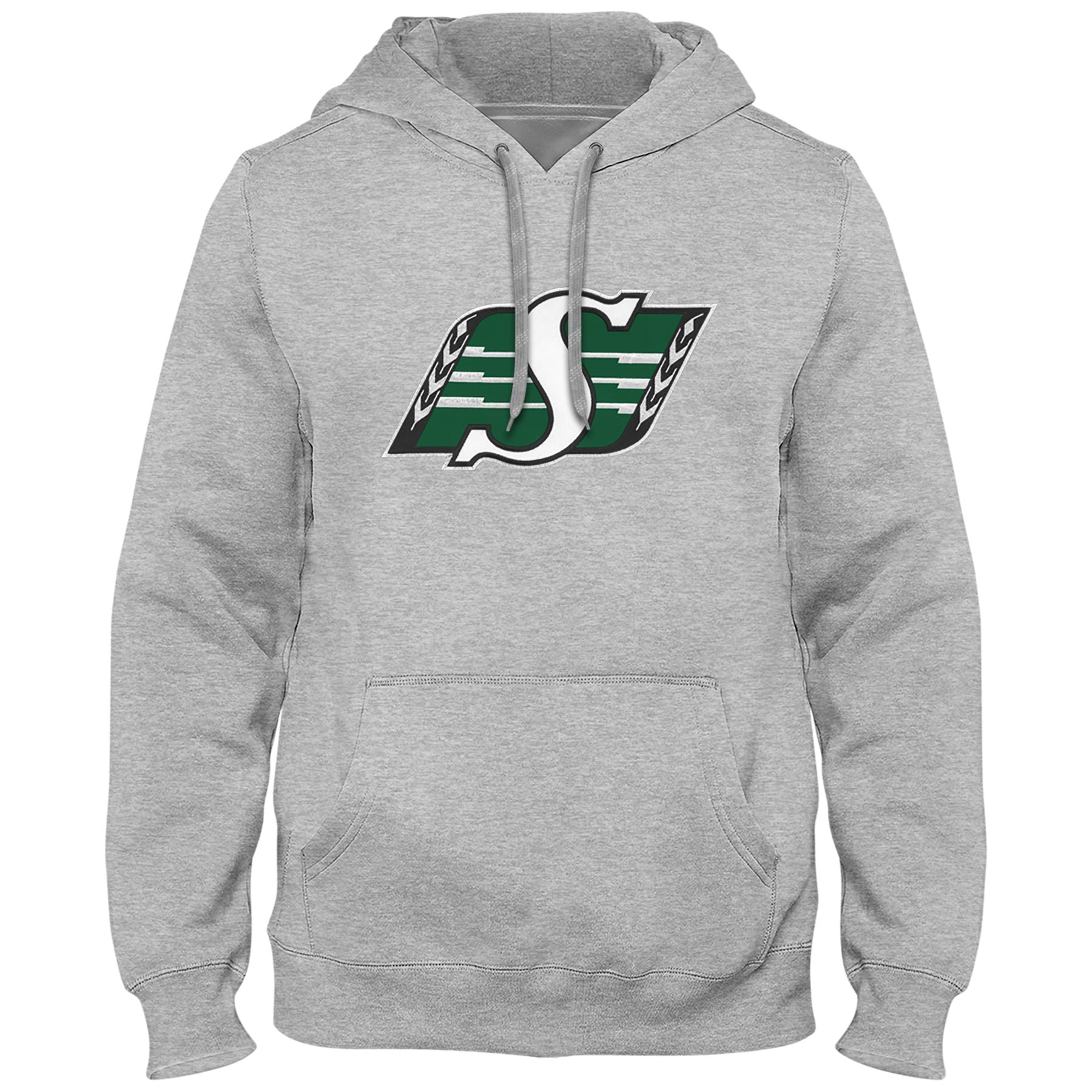 Sweat à capuche avec logo en sergé Express gris athlétique pour hommes, Bulletin de la LCF des Roughriders de la Saskatchewan