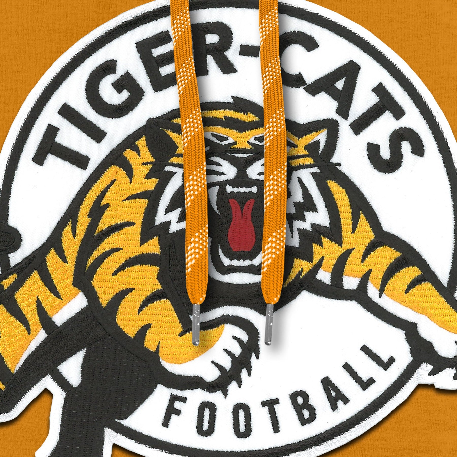 Chandail à capuchon avec logo en sergé express doré des Tiger-Cats de Hamilton pour hommes