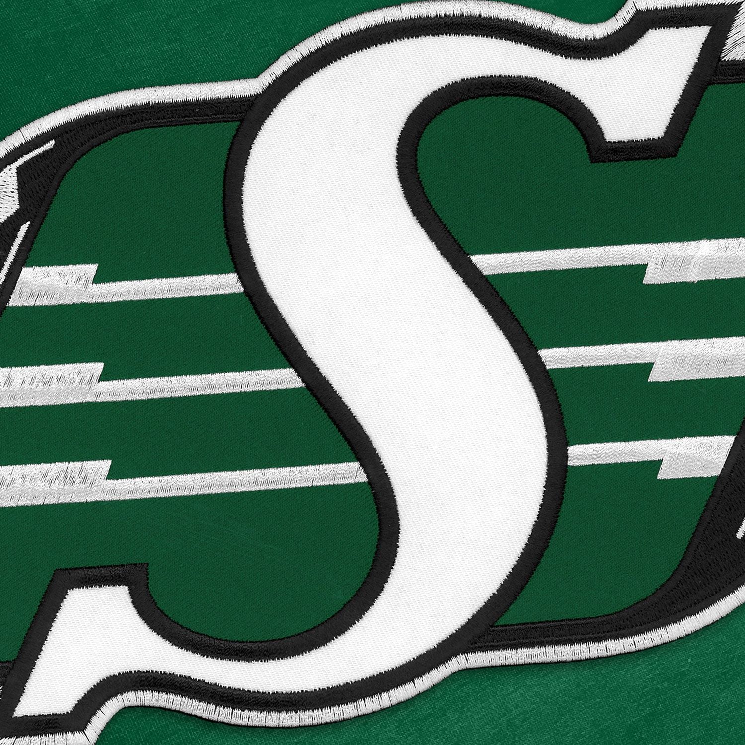 Sweat à capuche vert Express avec logo en sergé des Roughriders de la Saskatchewan CFL Bulletin pour hommes