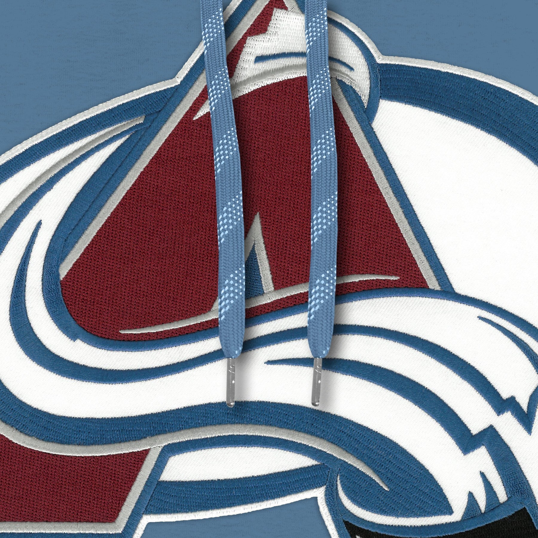 Colorado Avalanche NHL Bulletin Sweat à capuche bleu clair avec logo en sergé pour hommes