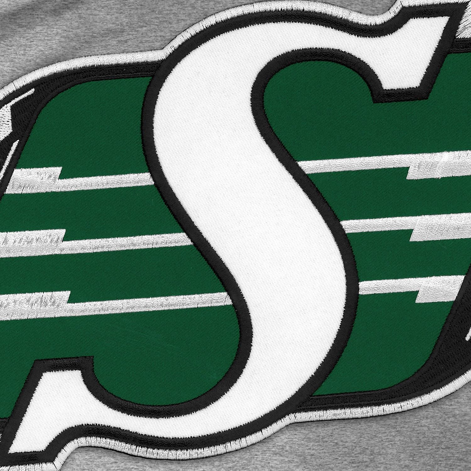 Sweat à capuche avec logo en sergé Express gris athlétique pour hommes, Bulletin de la LCF des Roughriders de la Saskatchewan