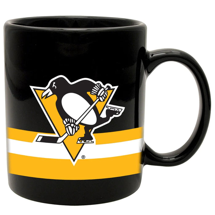 Pittsburg Penguins NHL 11oz Striped Ceramic Mug